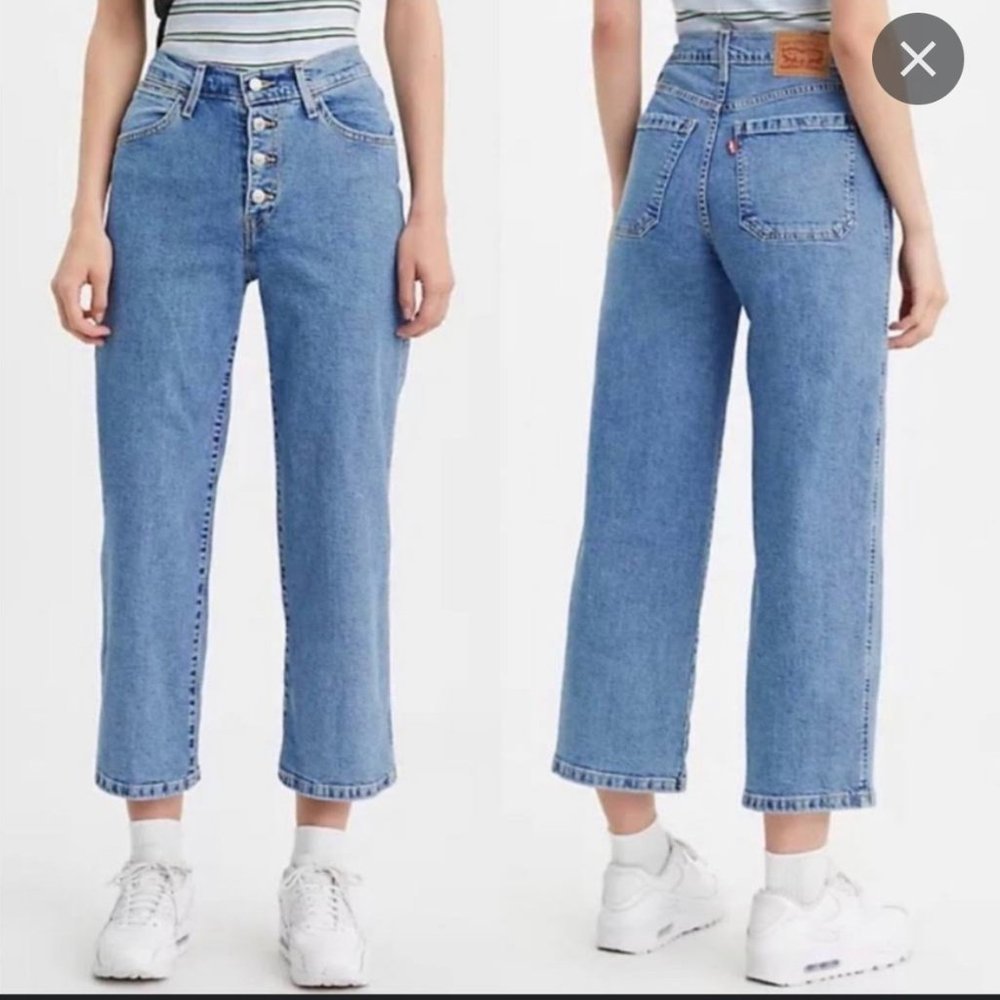 Levi's Mile High Cropped Wide Leg Jean 27